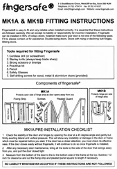 Fingersafe MK1A & MK1B instructions